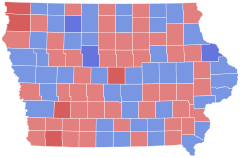 1956 Iowa gubernatorial election results map by county.svg