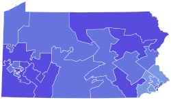 1990 Pennsylvania gubernatorial election by Congressional District.svg