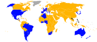 Kupaya katılan ülkeler mavi renkle gösterilmiştir.