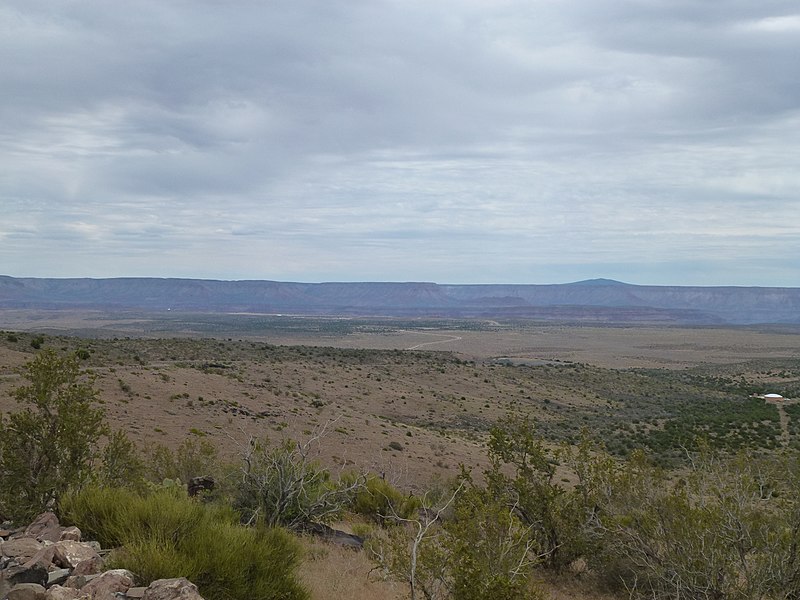 File:2012, Grand Canyon West and The Skywalk in the Distance from the Extremely Rough Buck and Doe Road - panoramio.jpg