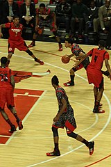 20130403 MCDAAG Jarell Martin sets pick on Anthony Barber, for Nigel Williams-Goss (2).JPG