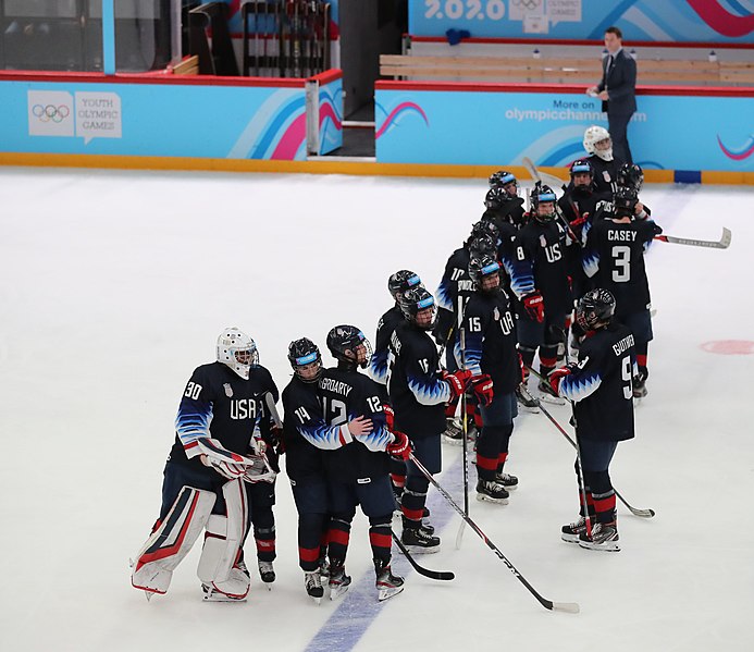 File:2020-01-18 Ice hockey at the 2020 Winter Youth Olympics – Men's tournament – Preliminary round – USA vs. Finland (Martin Rulsch) 320.jpg