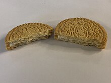 Golden Oreo 2020-01-28 10 11 51 A Golden Oreo broken in two pieces in the Dulles section of Sterling, Loudoun County, Virginia.jpg