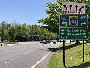 View southward along County Route 541 in Mount Holly