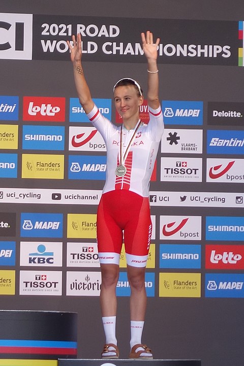 Brązowa medalistka wyścigu ze startu wspólnego, Katarzyna Niewiadoma