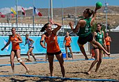 Deutsch: Beachhandball Weltmeisterschaften 2022; 20. Juli 2022 – Frauen, Testspiel, Deutschland-Niederlande English: 2022 Beach handball World Championships; 20 July – Women Test match Germany-Netherlands