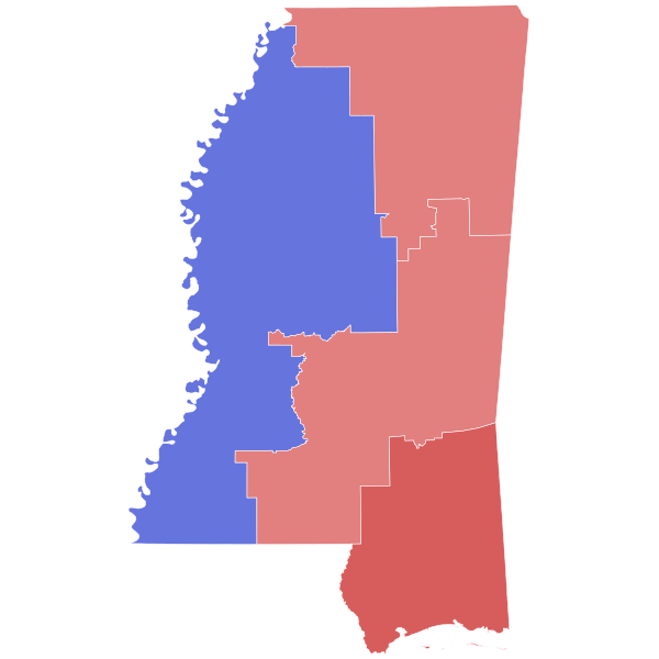 File:2023 Mississippi gubernatorial election by CD.svg