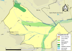 Mappa a colori che mostra l'uso del suolo.