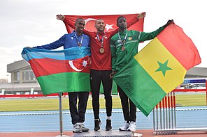 Amath Faye (rechts) bei den Islamic Solidarity Games 2022 in Konya