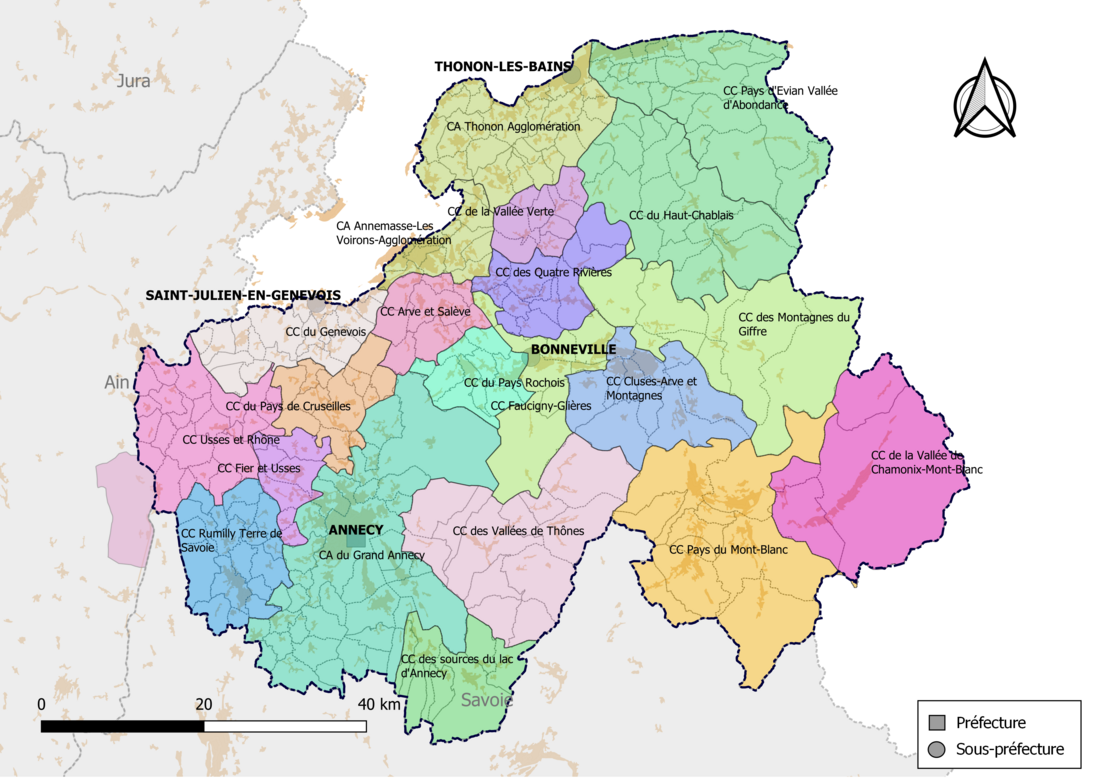 Liste des intercommunalités de la Haute-Savoie