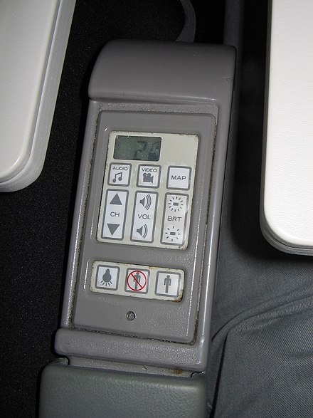 IFE control integrated in an armrest