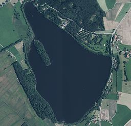 Orthofoto des Abtsdorfer Sees, Oberbayern, Maßstab 1:10000