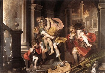 Fuga di Enea da Troia, Federico Barocci - 1598 - Galleria Borghese - Roma