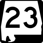 Alabama State Route 23 road sign