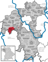 Lage der Gemeinde Altertheim im Landkreis Würzburg