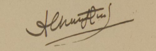 Handtekening van Anatole Chauffard