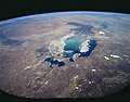 Die Aralmeer soos vanaf die ruimte afgeneem, 1997