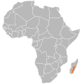 Range of the genus Astacoides (Malagasy crayfish)