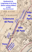 Boulevards de Longchamp et de Passy en 1827.
