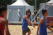 Deutsch: Beachhandball bei den Olympischen Jugendspielen 2018; Tag 4, 10. Oktober 2018; Jungs, Vorrunde, Gruppe A - Chinese Taipei (Taiwan)-Thailand 0:2 English: Beach handball at the 2018 Summer Youth Olympics at 10 October 2018 – Boys Preliminary Round Group A‎ – Chinese Taipei-Thailand 0:2