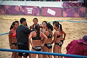 Deutsch: Beachhandball bei den Olympischen Jugendspielen 2018; Tag 5, 10. November 2018; Mädchen, Hauptrunde - Chinese Taipei (Taiwan)-Niederlande 1:2 English: Beach handball at the 2018 Summer Youth Olympics at 11 October 2018 – Girls Main Round – Chinese Taipei (Taiwan)-Netherlands 1:2