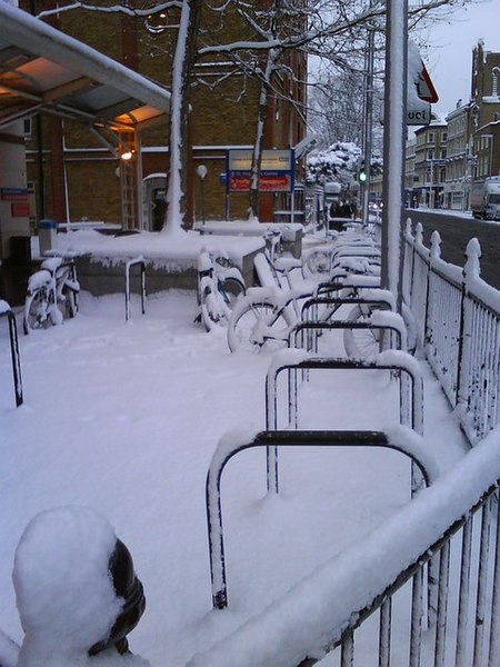 File:Bicycle racks outside Chelsea and Westminster Hospital - geograph.org.uk - 1144559.jpg