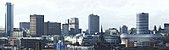The Birmingham city skyline.