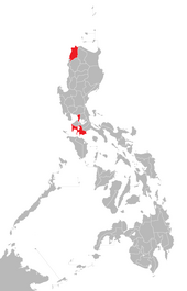 Map of the Philippines highlighting the birthplace of Prime Ministers. Birthplace Map of Philippine Prime Ministers.png