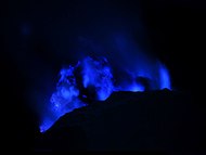 Stunning Electric-Blue Flames Erupt From Volcanoes