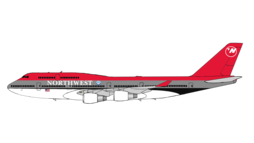 This is an example of a Boeing 747-400 (customer code: 51) in service with Northwest Airlines in the 1990s when the Blowing Shoe Paint Scheme was adopted. This version has the KLM Northwest Alliance Sticker.