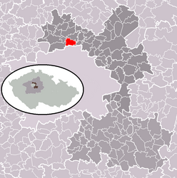 Bořanovice - Carte