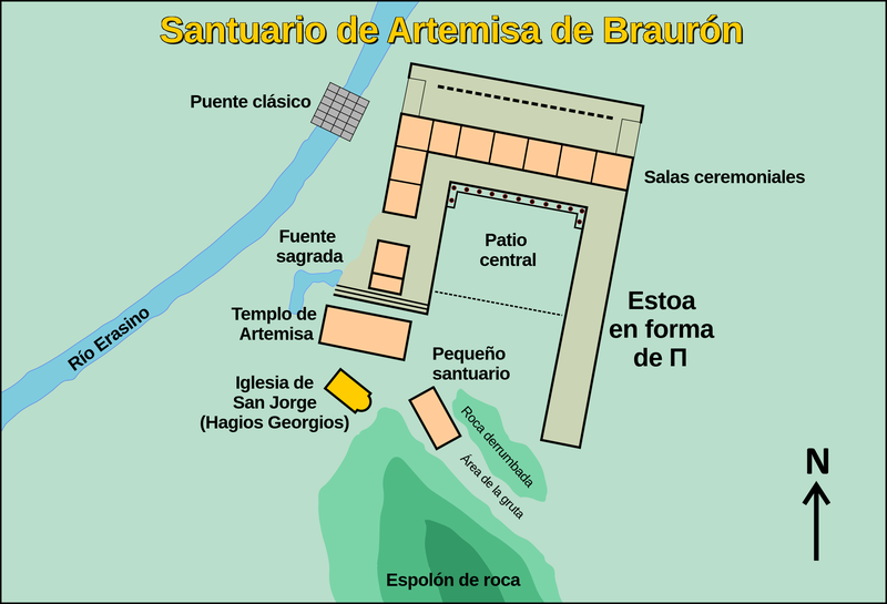 File:Brauron planskisse-Plano santuario Artemisa-es.png