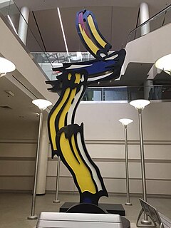 <i>Brushstrokes in Flight</i> sculpture by Roy Lichtenstein