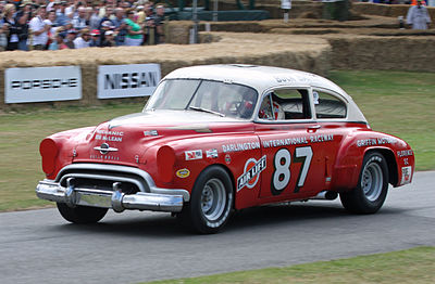 Replica of Baker's 1949 NASCAR Oldsmobile