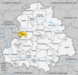 Kaart van Burgstetten
