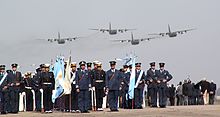 C-130s flypass, Air Fest 2010 show, Moron Air Base, Argentina C-130 Argentina.jpg