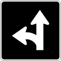 This lane must straight ahead or turn left