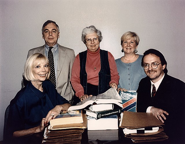 The CIA mole hunt team, c. 1990. Left to right: Sandy Grimes, Paul Redmond, Jeanne Vertefeuille, Diana Worthen, and Dan Payne.
