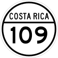 Roadshield of Costa Rica National Secondary Route 109