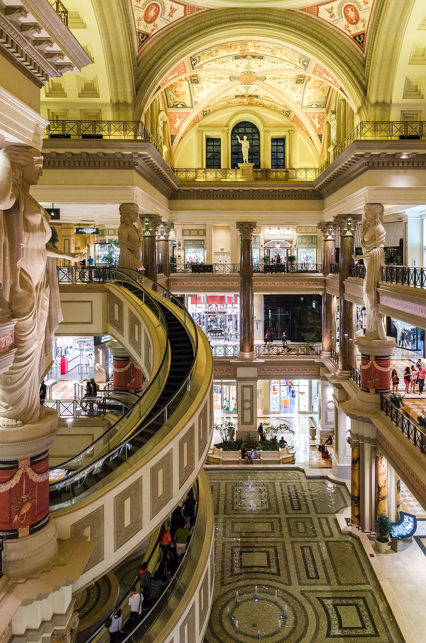 The Forum Shops, View from Second Floor at Caesars Palace in Las