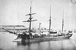 Kanonbåten Lutin (1877-1897), stationerad i centrala Bangkok i mars 1893