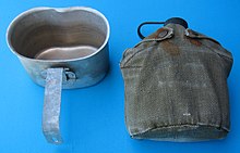 Military canteen with nested canteen cup and cover Canteen 0002.jpg