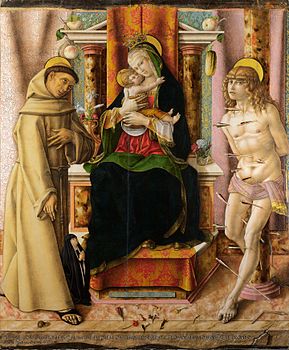 Carlo Crivelli - La Vierge et l'Enfant avec les Saints François et Sébastien.jpg