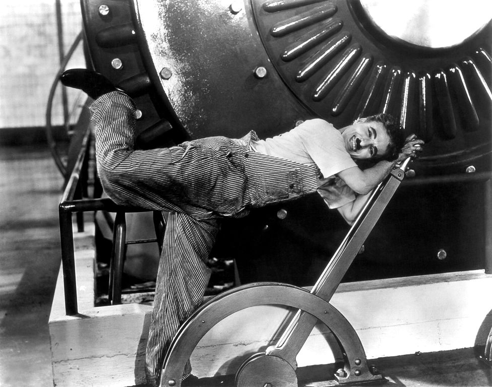 Chaplin Temps modernes (Photo Wikimedia)