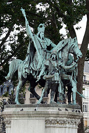 Charlemagne et ses Leudes (1878), parvis de la cathédrale Notre-Dame de Paris.