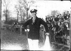 Cheerleader at Miami-Denison football game 1914 (3192238784).jpg