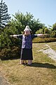 A homemade scarecrow, seen outside the village hall in Chillerton for the Chillerton & Gatcombe Scarecrow Festival 2011, on the Isle of Wight.