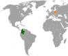 Location map for Colombia and Poland.