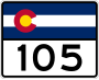 State Highway 105 marker