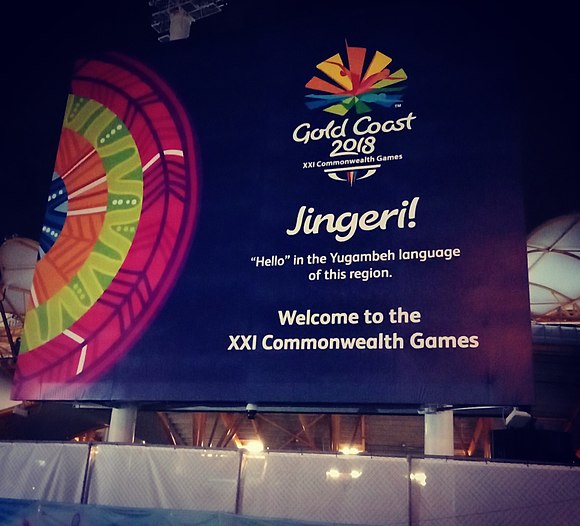 Yugambeh Language used on signage during 2018 Commonwealth Games